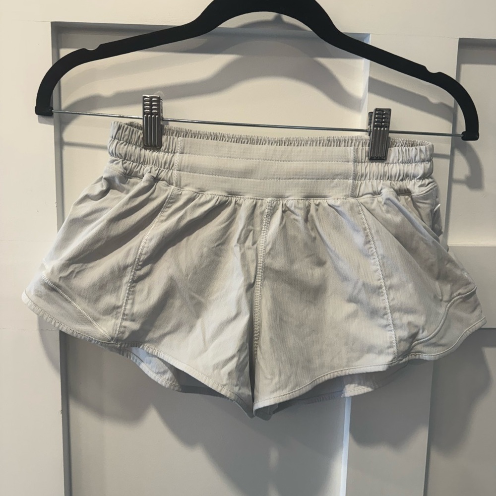 Women's Gray Shorts Lululemon size 6 running shorts EUC